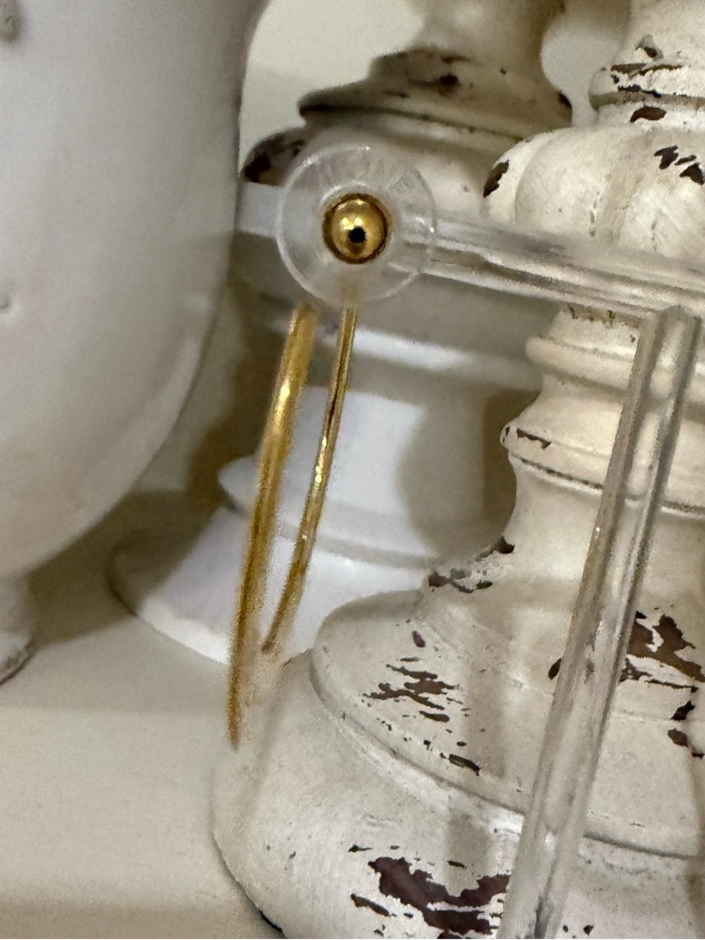 Monet Flat Moon Curve Hoops - Gold Tone - Picture 8 of 9